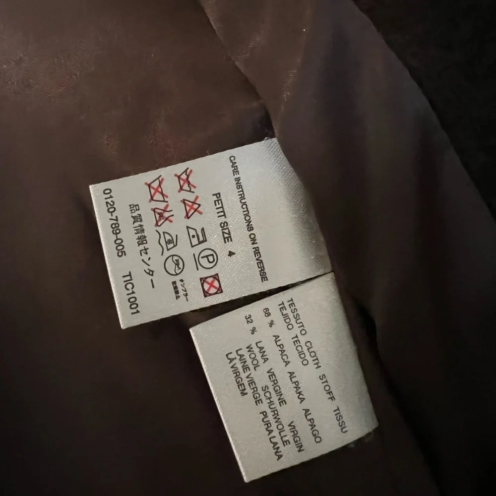 Max Mara Brown Alpaca & Virgin Wool Funnel Neck Coat - Picture 5 of 12